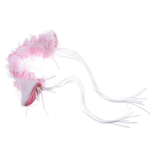 TOGEVAL Niedliches Katzenohren Haarband mit Glöckchen Weiches Plüsch Stirnband für Damen und Mädchen Originelles Cosplay Party Haar accessoire Langlebig und Bequem für Fasching und von TOGEVAL