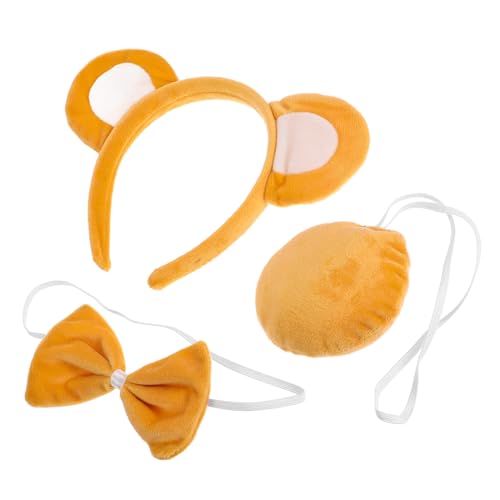 TOGEVAL Niedriges Gewicht Bärenohren Haarband mit Schleife Weiches Langlebiges Tierohren Accessoire für Halloween Cosplay Party Wiederverwendbares Stirnband für Erwachsene TOGEVAL Niedriges Gewicht Bärenohren Haarband mit Schleife Weiches Langlebiges Tierohren Accessoire für Halloween Cosplay Party Wiederverwendbares Stirnband für Erwachsene von TOGEVAL