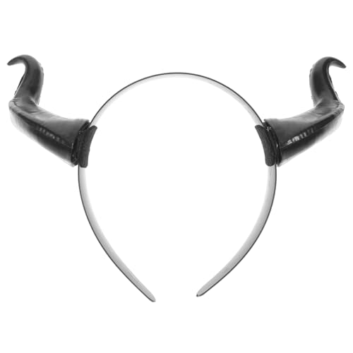 TOGEVAL Ox Horn Headband Kunststoff Hörner Kopfschmuck für Halloween Karneval Party Kostüm Festival Haarband Originelles Design Langlebig und Bequem TOGEVAL Ox Horn Headband Kunststoff Hörner Kopfschmuck für Halloween Karneval Party Kostüm Festival Haarband Originelles Design Langlebig und Bequem von TOGEVAL