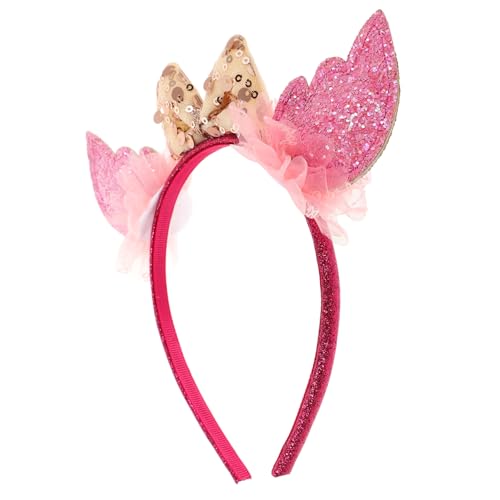 TOGEVAL Pailletten Schleifen Haarband für Mädchen Kindergeburtstag Kostüm Party Haarschmuck Süßes Kopfband mit Glitzernden Applikationen Vielseitig Einsetzbar für Fasching und von TOGEVAL