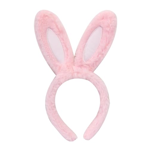 TOGEVAL Plüsch Hasenohren Stirnband für Mädchen und Frauen Leichtes Bunny Headband mit Süßen Kaninchenohren Vielseitiges Haar accessoire für Ostern Geburtstage Karneval und Party von TOGEVAL