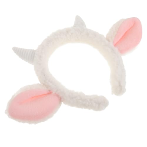 TOGEVAL Plüsch Lamm Ohren Haarreif Weiches Stirnband für Frauen und Mädchen Sicherer Sitz Kuscheliges Tier Haarreif für Cosplay Party Halloween Zubehör TOGEVAL Plüsch Lamm Ohren Haarreif Weiches Stirnband für Frauen und Mädchen Sicherer Sitz Kuscheliges Tier Haarreif für Cosplay Party Halloween Zubehör von TOGEVAL