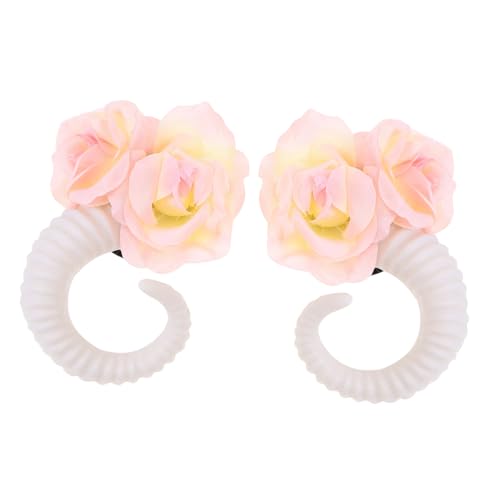 TOGEVAL RAM Horn Haarreifen mit Rosen Festival Haarschmuck Bequemer Leichter Kopfschmuck für Fotos Partys und Kostümspiele TOGEVAL RAM Horn Haarreifen mit Rosen Festival Haarschmuck Bequemer Leichter Kopfschmuck für Fotos Partys und Kostümspiele von TOGEVAL
