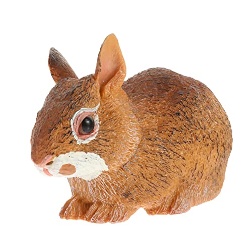 TOGEVAL Realistische Kaninchen Figur Hochwertigem Kunststoff Detailgetreu Langlebig Geeignet als Niedliche und Schreibtischdekoration Perfektes für Familie und Freunde von TOGEVAL