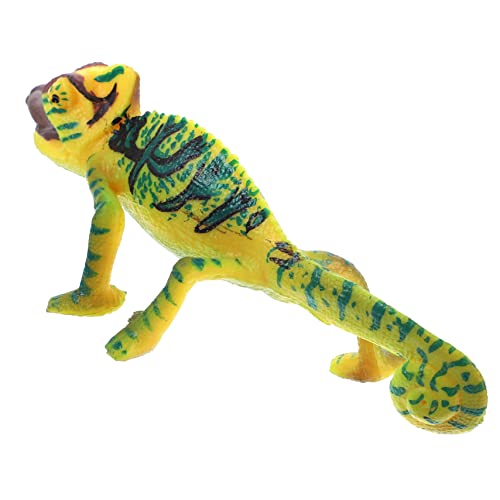 TOGEVAL Realistische Kleine Chamäleon Figur Dekoration Leichtes Reptil Modell für Tisch und Regal Detailreiches Tierhandwerk Pädagogische Wildtier Lernfigur für Zuhause von TOGEVAL