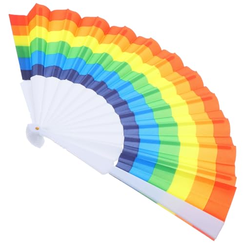 TOGEVAL Regenbogen Faltbarer Handfächer Leicht Tragbar Bunte Kunststofffächer Pride Party Zubehör für Hochzeiten Geburtstage Tanz und Lgbtq Dekoration TOGEVAL Regenbogen Faltbarer Handfächer Leicht Tragbar Bunte Kunststofffächer Pride Party Zubehör für Hochzeiten Geburtstage Tanz und Lgbtq Dekoration von TOGEVAL