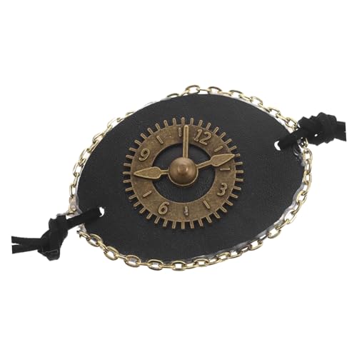 TOGEVAL Retro Einäugige Augenklappe mit Vintage Design Elastisches Augenpflaster für Erwachsene Party Cosplay Accessoire Leicht und Bequem für Halloween Karneval Kostüm Zufällige Farbe von TOGEVAL