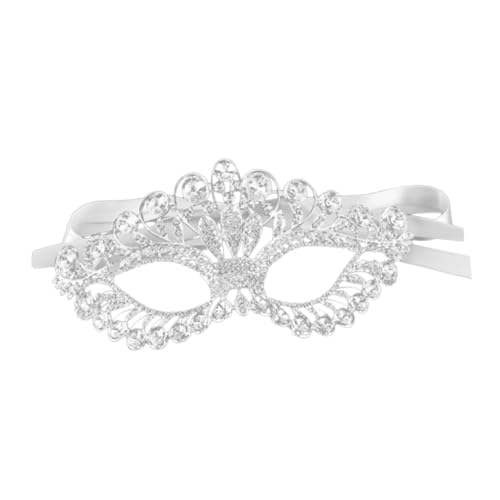 TOGEVAL Silberne Maskenmaske mit Strasssteinen Bühnen-requisite für Festivals TOGEVAL Silberne Maskenmaske mit Strasssteinen Bühnen-requisite für Festivals von TOGEVAL