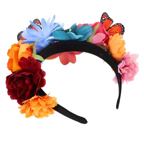 TOGEVAL Romantischer Faschings Kopfschmuck Damen Haarreif mit Realistischer Schmetterling und Blumenverzierung Komfortabel Vielseitig für Halloween Karneval Tee Party und Cosplay TOGEVAL Romantischer Faschings Kopfschmuck Damen Haarreif mit Realistischer Schmetterling und Blumenverzierung Komfortabel Vielseitig für Halloween Karneval Tee Party und Cosplay von TOGEVAL
