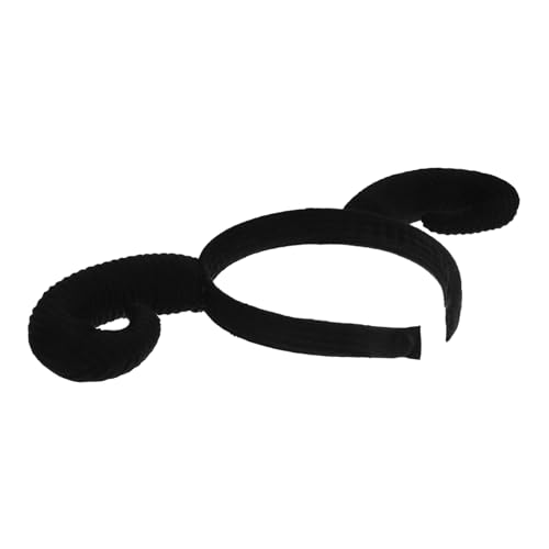 TOGEVAL Schafhörner Haarreif Halloween Party Kopfschmuck Weiches Stirnband Karneval Kostümaccessoire Süßer Tierischer Haarschmuck Für Damen Und Jugendliche von TOGEVAL