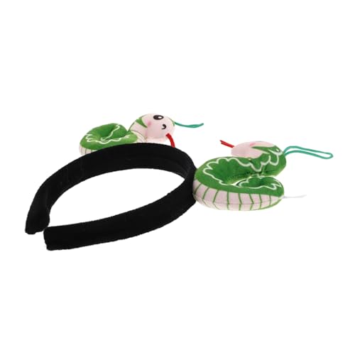 TOGEVAL Schlangen Haarreif für Damen Bequemes Leichtes Kostümzubehör Doppelte Grüne Schlangen Vielseitig für Party Cosplay Alltag Festliches Haarschmuck Accessoire von TOGEVAL