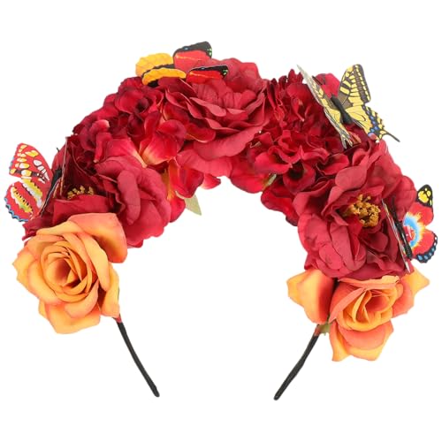 TOGEVAL Schmetterlings Stirnband mit Realistischen Blumen Leichtes Fascinator Haarreif Vielseitiges Accessoire für Damen für Kostüm Teeparty Halloween und Festliche Anlässe TOGEVAL Schmetterlings Stirnband mit Realistischen Blumen Leichtes Fascinator Haarreif Vielseitiges Accessoire für Damen für Kostüm Teeparty Halloween und Festliche Anlässe von TOGEVAL