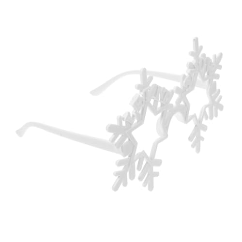 TOGEVAL Schneeflocken Gesichtsbrille Leichtes Kreatives Party Accessoire Einzigartige Hohle Brille für Winterfeste Modisch Passend für Junge Erwachsene und Festliche Anlässe von TOGEVAL