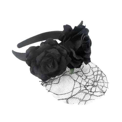 TOGEVAL Schwarzes Rosen Blumen Haarband aus Gauze Verarbeitung Tanz und Party Haarreif für Halloween Festival Cosplay und Fotorequisiten Umweltfreundlich und Sicher TOGEVAL Schwarzes Rosen Blumen Haarband aus Gauze Verarbeitung Tanz und Party Haarreif für Halloween Festival Cosplay und Fotorequisiten Umweltfreundlich und Sicher von TOGEVAL