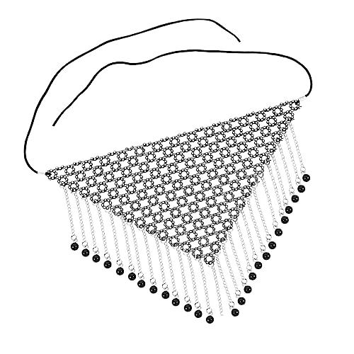 TOGEVAL Strass-quasten-maske Party Zubehör Mit Quastengesicht Kostüm Gesichtsschleier Maskenkette Mit Strassfransen Maskerade-gesichtsbedeckung Netzmaske Tragen Weiß Metall TOGEVAL Strass-quasten-maske Party Zubehör Mit Quastengesicht Kostüm Gesichtsschleier Maskenkette Mit Strassfransen Maskerade-gesichtsbedeckung Netzmaske Tragen Weiß Metall von TOGEVAL
