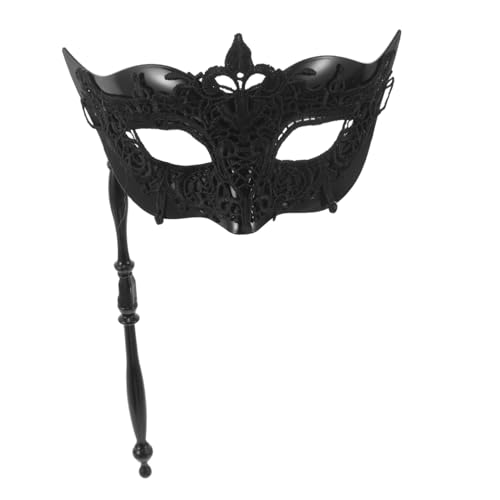 TOGEVAL Venezianische Maskerade Maske mit Stab Gesicht Spitzen Design Leicht und Bequem Unisex für Halloween Karneval Maskenball Cosplay Party TOGEVAL Venezianische Maskerade Maske mit Stab Gesicht Spitzen Design Leicht und Bequem Unisex für Halloween Karneval Maskenball Cosplay Party von TOGEVAL
