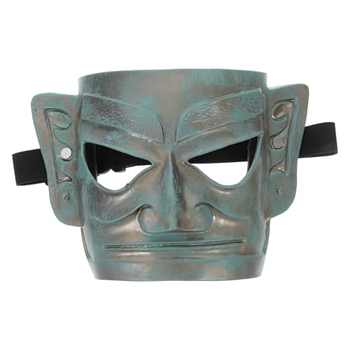 TOGEVAL Vintage Sanxingdui Vollgesichtsmaske für Halloween Cosplay Einzigartiges Design für Erwachsene für Maskenbälle und Themenpartys Stilvolle Kostümaccessoires für Männer und Frauen TOGEVAL Vintage Sanxingdui Vollgesichtsmaske für Halloween Cosplay Einzigartiges Design für Erwachsene für Maskenbälle und Themenpartys Stilvolle Kostümaccessoires für Männer und Frauen von TOGEVAL