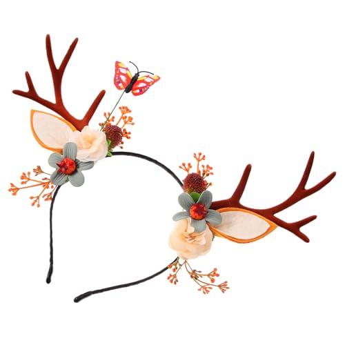 TOGEVAL Weihnachtlicher Rentier Haarreif Bequemer Kopfschmuck für Festlichkeiten Passende für Erwachsene Accessoire für Partys Cosplay und Tägliches Tragen für und Familie Sorgt für und von TOGEVAL