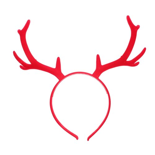 TOGEVAL Weihnachtliches Damen Haarband Geweih Design Großes Rotes Hirschgeweih Stirnband für Erwachsene Festliches Haaraccessoire für Party und Kostüm Leicht und Bequem Tragbar TOGEVAL Weihnachtliches Damen Haarband Geweih Design Großes Rotes Hirschgeweih Stirnband für Erwachsene Festliches Haaraccessoire für Party und Kostüm Leicht und Bequem Tragbar von TOGEVAL