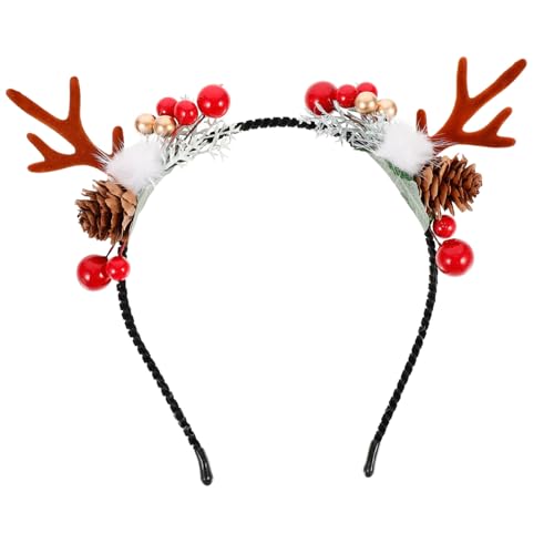 TOGEVAL Weihnachtliches Rentiergeweih Haarband mit und Beeren Leichtes Bequemes Stirnband für Erwachsene Festlicher Kopfschmuck für Weihnachtsfeiern und Fotosessions TOGEVAL Weihnachtliches Rentiergeweih Haarband mit und Beeren Leichtes Bequemes Stirnband für Erwachsene Festlicher Kopfschmuck für Weihnachtsfeiern und Fotosessions von TOGEVAL