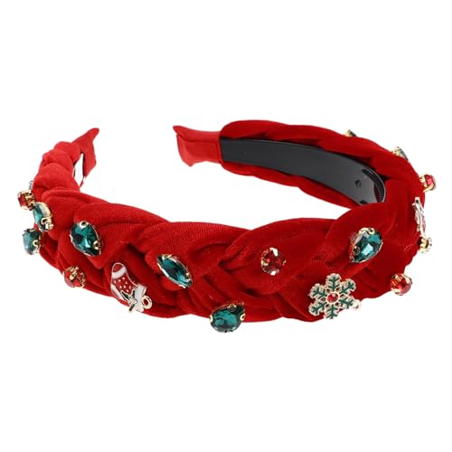 TOGEVAL Weihnachtsstirnband Modische Haaraccessoires Ding Breites Stirnband Für Damen Weihnachtskostüm Stirnband Kopfschmuck Mädchen Partys Weihnachten Zubehör Erwachsene Bands Stoff Rot TOGEVAL Weihnachtsstirnband Modische Haaraccessoires Ding Breites Stirnband Für Damen Weihnachtskostüm Stirnband Kopfschmuck Mädchen Partys Weihnachten Zubehör Erwachsene Bands Stoff Rot von TOGEVAL