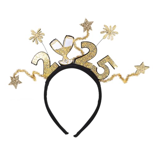 TOGEVAL Year Party Stirnband mit Stern Topper Haarschmuck für Erwachsene Feine Verarbeitung Cosplay Geeignet Festliches Kopfschmuck Accessoire für Silvester Feier von TOGEVAL