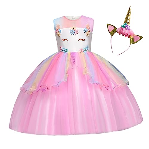 TOGEVAL ädchen Prinzessinnen Kostü Set Mit Tüll Kleid Und Haarband Für Partys Und Cosplay Unregelmäßiger Festtagsrock Pink Und TOGEVAL ädchen Prinzessinnen Kostü Set Mit Tüll Kleid Und Haarband Für Partys Und Cosplay Unregelmäßiger Festtagsrock Pink Und von TOGEVAL