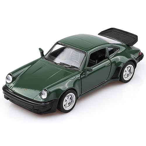 TOKAXI 1/36 Maßstab Porsche 911 Turbo 1978 Diecast Automodelle, Rückziehautos Porsche 911 Spielzeugauto, Autogeschenke für Jungen und Mädchen, Grün von TOKAXI