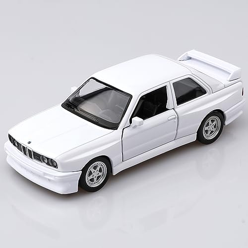 TOKAXI 1/36 Maßstab1987 BMW M3 Diecast Modellautos, Rückziehfahrzeuge BMW M3 Spielzeugautos, Autos Geschenke für Jungen und Mädchen (Weiß) von TOKAXI