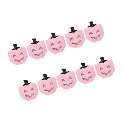 TOKIDNY 10 Stück „ “-tüten: Halloween-bonbonschachteln Aus Papier in Rosa Mit Kürbismotiv – Süße Dekorative Geschenkbox Für Kekse Und Partygeschenke von TOKIDNY