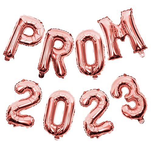 TOKIDNY 2 Sätze Roségold Prom Folienballons Graduation Party Dekoration Leichte Kreative Ballons für Abschlussfeier zum Aufhängen an Wänden Fenstern Tischen von TOKIDNY