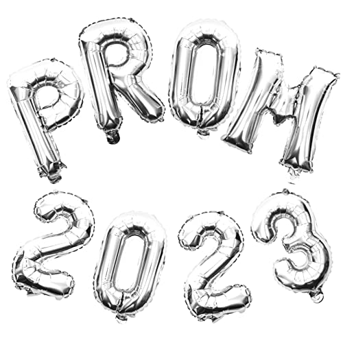 TOKIDNY 2 Sätze Silber Prom Folienballons Graduation Party Dekoration Leichte Langlebige Abschlussfeier Ballons für Innen und Außen für Schule Wohnzimmer Fenster und Türen von TOKIDNY