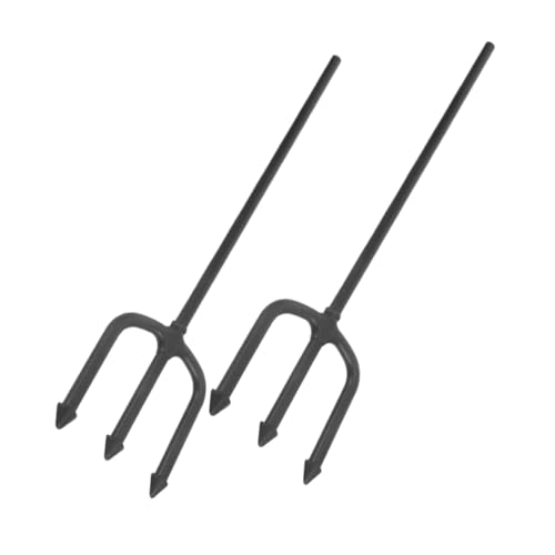 TOKIDNY 2 Stück Teufelsgabel, Dämonenkostüm Zubehör, Halloween Cosplay Pitchgabel, Halloween Dekorative Pitchgabel, Teufelskostümgabel, Cosplay Teufelsgabel, Party Dämonen Requisite, von TOKIDNY