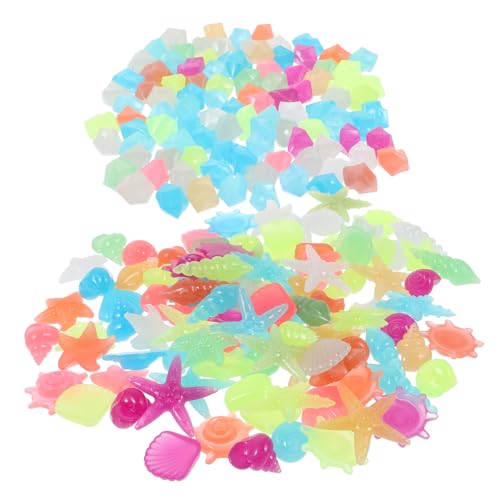 TOKIDNY 200Stücke Leuchtende Aquariensteine Nachtleuchtende für Aquarium und Garten Dekorative Blumentopfkiesel für DIY Dekorationen und Vielseitige Anwendungen von TOKIDNY