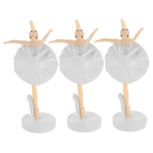 TOKIDNY 3 Stück Tanzende Mädchen-skulpturen, Ballett-kuchenaufsatz, Tanzende Mädchen-statue, Hochzeitstorte, Dekorationen Für Heimdekoration, Figuren, Schreibtisch-dekoration, Figuren von TOKIDNY