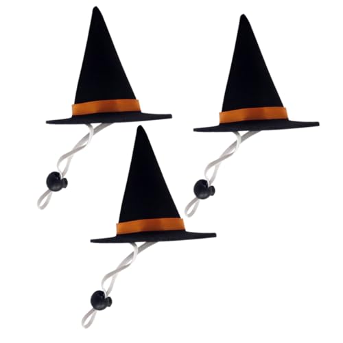 TOKIDNY 3 Stück Zaubererhut Hut Für Papa Lustige Verrückte Welpen Halloween Hüte Mini Bastelhüte Show Halloween Hundehut Seltsamer Junge Katzenhut Party von TOKIDNY
