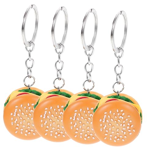 TOKIDNY 4Pcs Simulation Food Anhänger Hamburger Schlüssel Ring Ornament Hamburger Form Charme Netter Hamburger Charm Hamburger Anhänger Mode Keychain Hamburger Schlüsselanlagen Hamburger TOKIDNY 4Pcs Simulation Food Anhänger Hamburger Schlüssel Ring Ornament Hamburger Form Charme Netter Hamburger Charm Hamburger Anhänger Mode Keychain Hamburger Schlüsselanlagen Hamburger von TOKIDNY