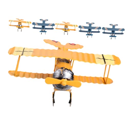 TOKIDNY 6 Retro-flugzeugmodelle: Metall-doppeldecker Im Vintage-Stil Zum Basteln, Aufhängen, Deckendekoration – Spielzeugflugzeuge Für Partygeschenke Und Tischdekorationen von TOKIDNY