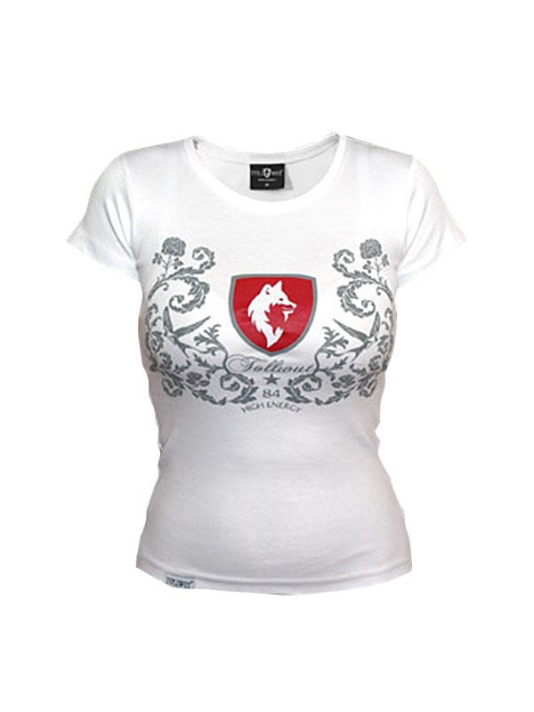 Tollwut-Damenshirt Motiv Faith weiss-grau-rot von TOLLWUT - KF