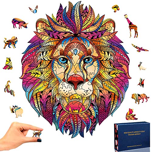 TOLOYE Holzpuzzle Erwachsene, Löwe Puzzle Holz 100 Teile Bunt Einzigartige Tierform, Holz Puzzle Erwachsene ab 8 Jahren Familienspiel Geschenk Weihnachten 16 * 26.3cm TOLOYE Holzpuzzle Erwachsene, Löwe Puzzle Holz 100 Teile Bunt Einzigartige Tierform, Holz Puzzle Erwachsene ab 8 Jahren Familienspiel Geschenk Weihnachten 16 * 26.3cm von TOLOYE