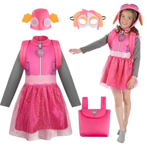 TOLOYE Kostüme für Kinder Mädchen,Kinder Kostüme Set mit Kleid,Kopfschmuck,Rucksack,Augen Patch,Kostüm für Jungen Mädchen 3-4 Jahre,Cosplay Geschenke für Kinder Halloween,Karneval TOLOYE Kostüme für Kinder Mädchen,Kinder Kostüme Set mit Kleid,Kopfschmuck,Rucksack,Augen Patch,Kostüm für Jungen Mädchen 3-4 Jahre,Cosplay Geschenke für Kinder Halloween,Karneval von TOLOYE