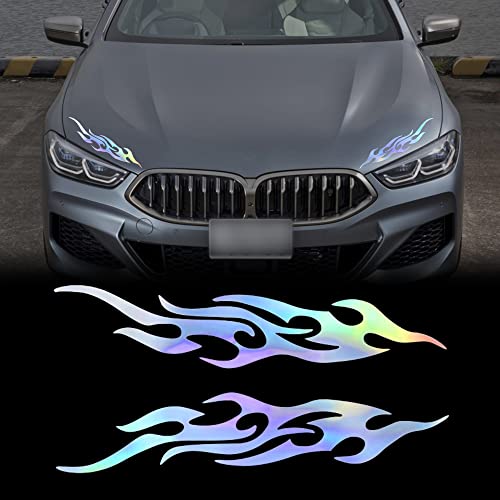TOMALL 2 Stück 40cm Flamme Reflektierend Aufkleber für Auto Rennsport Sportstreifen Aufkleber für Golfwagen Vinyl Wasserdichte Dekoration für Karosserie LKW SUV Offroad Fahrzeuge Skateboard (Gradient) TOMALL 2 Stück 40cm Flamme Reflektierend Aufkleber für Auto Rennsport Sportstreifen Aufkleber für Golfwagen Vinyl Wasserdichte Dekoration für Karosserie LKW SUV Offroad Fahrzeuge Skateboard (Gradient) von TOMALL