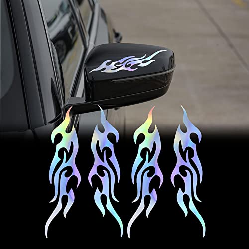 TOMALL 4 Stück 19 cm Aufkleber aus Vinyl, wasserdicht, reflektierend, für Golfwagen, LKW, SUV, Geländewagen, Skateboard, (Farbverlauf) von TOMALL