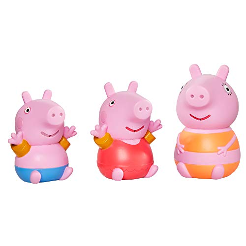 TOMY Toomies E73158A Mama Wutz, Peppa & George Badespritzer, Baby Badespielzeug, spaßiges Bade Accessoire und Wasserspiel für Kinder, geeignet für 18 Monate, 2, 3 und 4 Jahre alte Jungen und Mädchen von Toomies