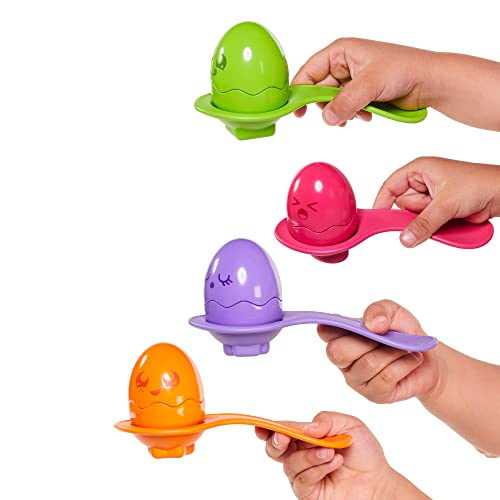 Toomies Tomy Versteck- und Quieck Eier, Eierlauf-Set, Lernspielzeug durch Farben und Quietschen, Das perfekte Ostergeschenk, Krabbler und kleine Kinder im Alter von 6 Monaten 1 Jahr, 2 und 3 Jahren von Toomies
