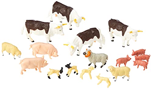 Britains 43096 - Bauernhoftiere - gemischtes Set - Modell 1:32 - kleine Spielfiguren Tierfiguren Farm-Tiere für den Bauernhof Modellbau - Spielzeug Farm Animals - 17 Figuren von Britains