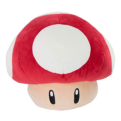 Red Mushroom Mocchi Mocchi (Large), das Nintendo Mario Kart , Plüsch Spielzeug Kissen in 40cm Größe. Perfekt für das Kinderzimmer oder Sofa, Kinder ab 3 Jahren und Nintendo-Fans von Club Mocchi Mocchi