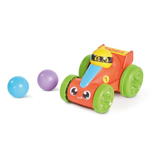 Toomies Pop & Go Racer – Lustiges Schiebeauto mit Pop-and-Play-Action, 3 Bällen & Aufbewahrung – Robustes Motorikspielzeug für Kinder ab 18 Monaten, ideal für Rollenspiele & Bewegung von TOMY