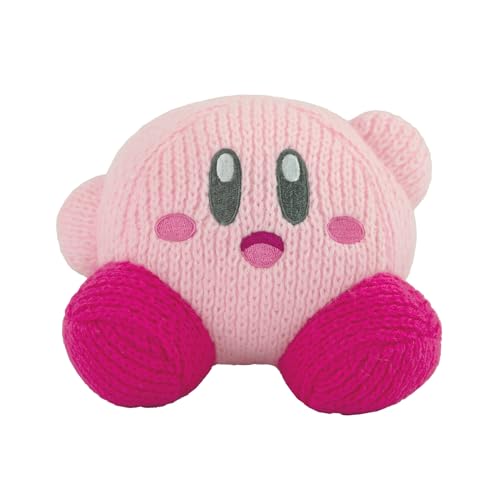 TOMY Nuiguru Strick-Kirby-Plüsch, winkender Kirby-Plüsch, Strick-Plüschtiere, Sammlerstück, weiche süße Plüschtiere und Valentinstagsgeschenke für Kinder, 15,2 cm von TOMY