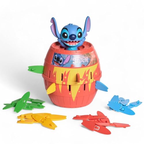 TOMY Disney Pop Up Stitch Aktionsspiel, Lustiges Familien und Kinderspiel, Geschicklichkeitsspiel geeignet für Vorschulkinder, für Jungen, Mädchen und Erwachsene, Gesellschaftsspiel - ab 4 Jahren von TOMY
